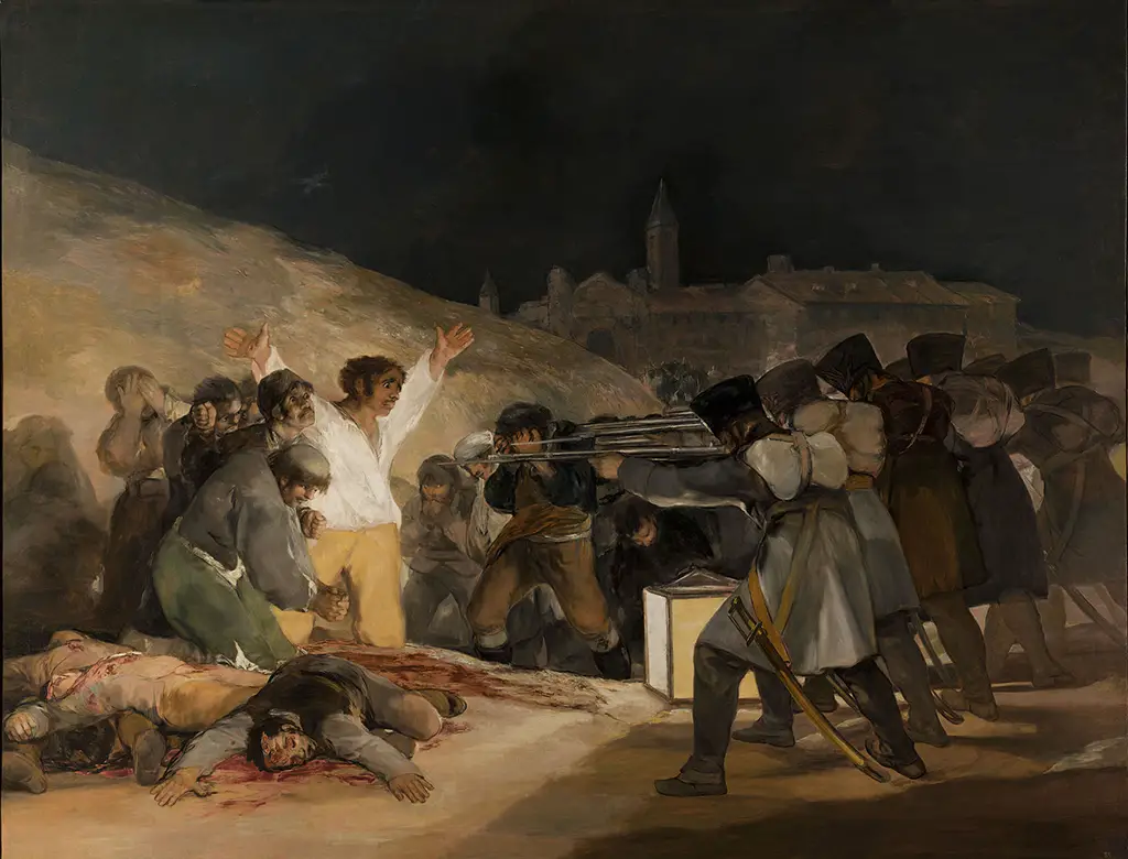 Third of May 1808 in Detail Francisco de Goya
